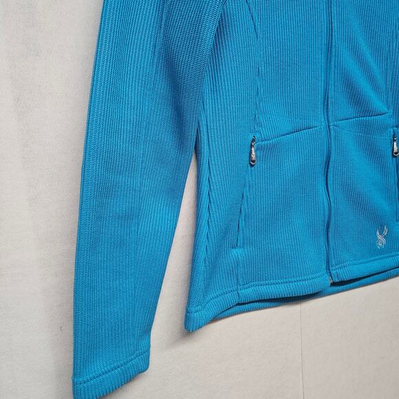 Spyder Core Sweater Full Zip Aqua Blue - Picture 2 of 8